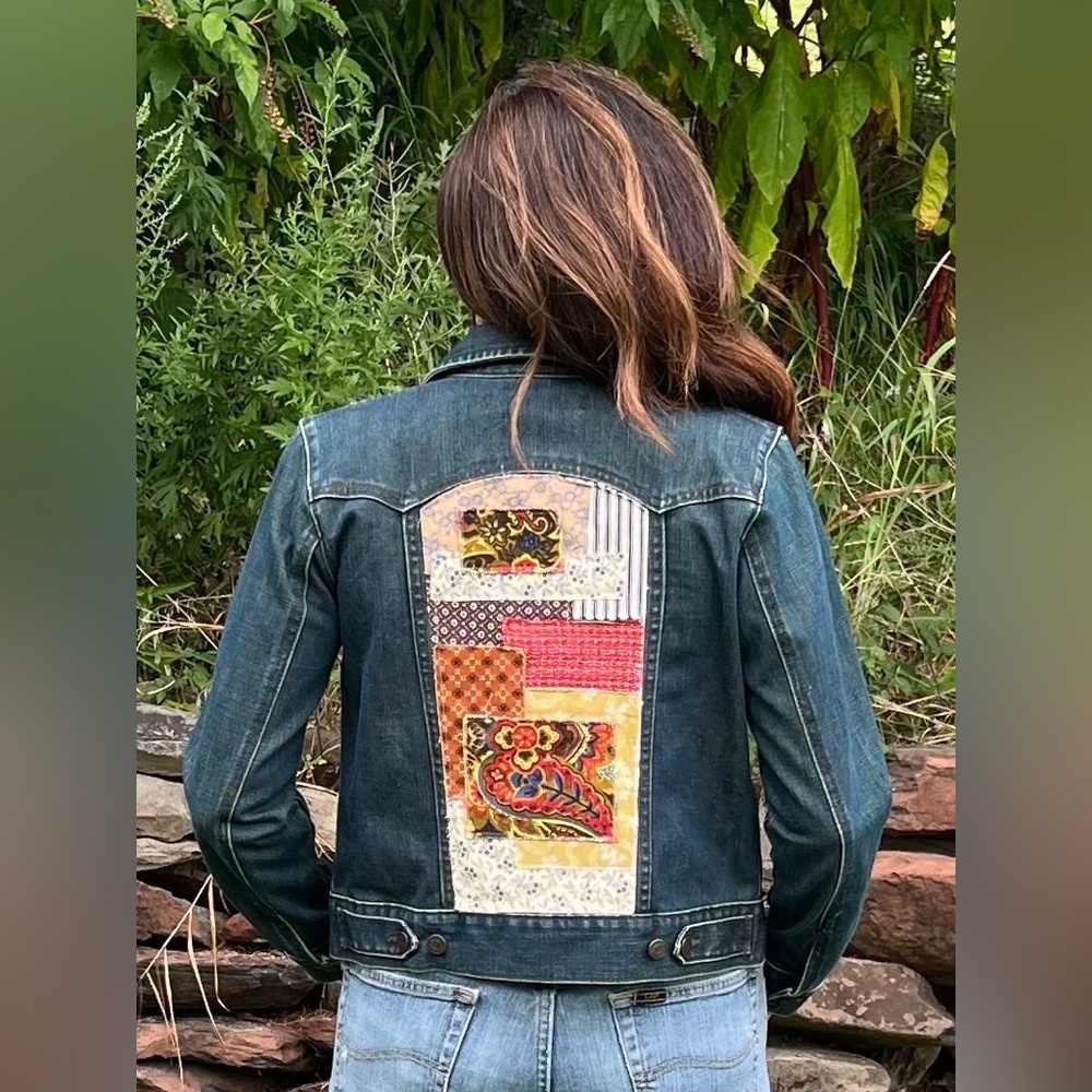 Upcycled Patchwork Denim Jacket